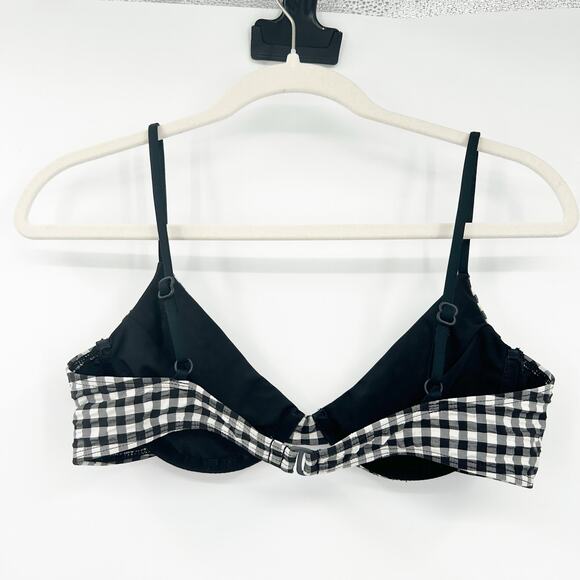 VYB Vicious Young Babes Beach Summer Plaid Underwire‎ Swim Bikini Top Size L - Picture 7 of 7